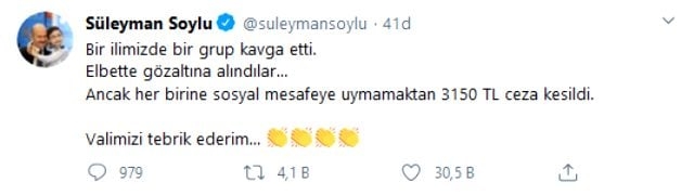 SOSYAL MESAFEYE UYMAYANLAR BİR KEÇ DAHA DÜŞÜNÜN BAKAN SOYLU KESİLEN CEZA galerisi resim 4