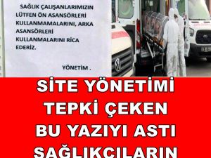 Binadaki Sağlıkçılardan Cevap