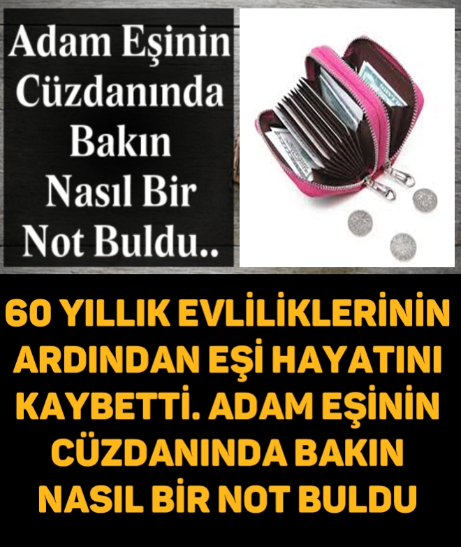 Adam Eşinin Cüzdanında Bakın Nasıl Bir Not Buldu; galerisi resim 1