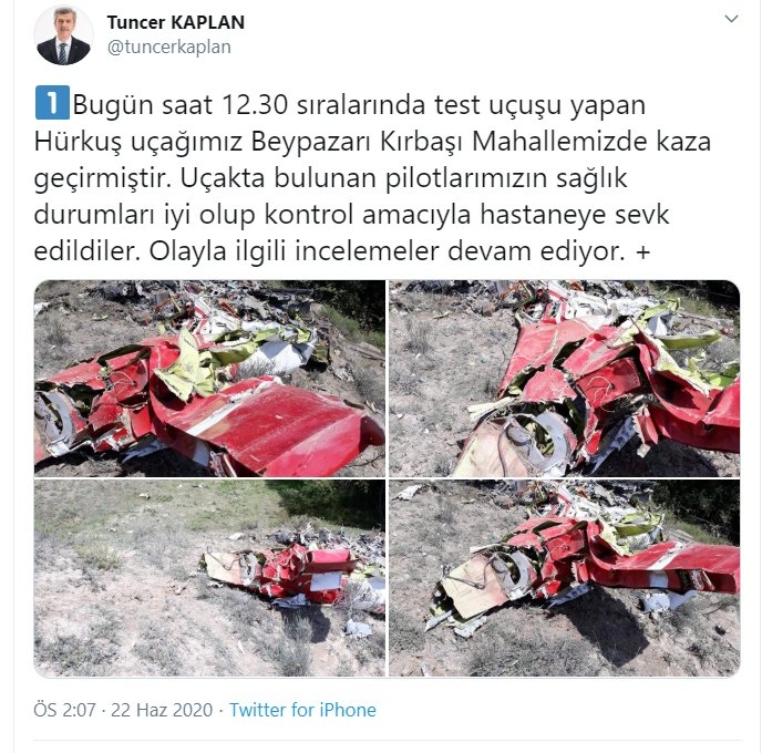Ankara’da Uçak Düştü galerisi resim 5