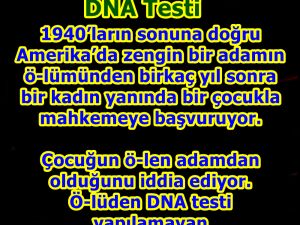 Müftünün yaptığı DNA Testi
