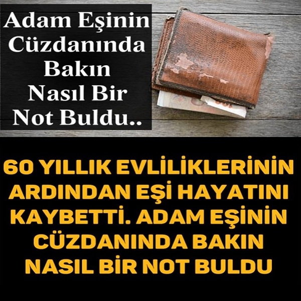 Adam Eşinin Cüzdanında Bakın Nasıl Bir Not Buldu galerisi resim 1
