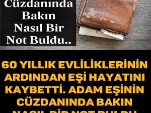 Adam Eşinin Cüzdanında Bakın Nasıl Bir Not Buldu
