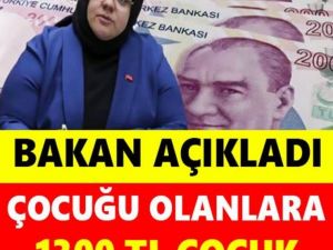 1300 TL Çocuk Yardım Parası
