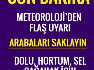 Meteoroloji’den arabaları saklayın uyarısı Dolu ve sağanak yağışı için g
