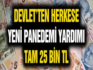 Devletten Pandemi Yardımı! Herkese 25 Bin lira Destek