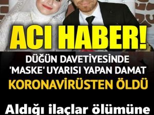 Düğününde Maske' uyarısı yapmıştı!