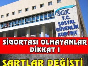 ŞARTLAR DEĞİŞTİ