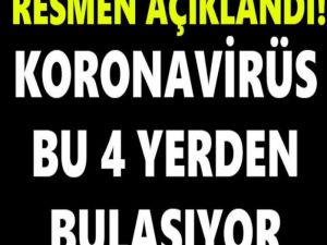 Koronavirüs Bu 4 Yerden Bulaşıyor