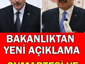 Bakanlıktan az önce yeni açıklama geldi