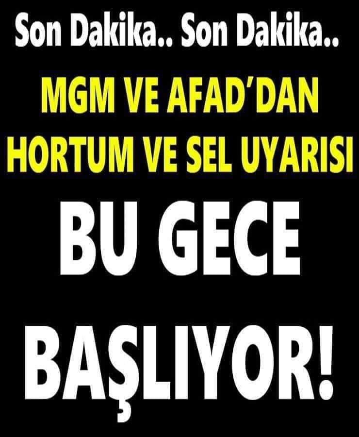 Meteoroloji ile AFAD’dan sel ve hortum uyarısı galerisi resim 1