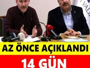 14 Gün Yasak Geldi