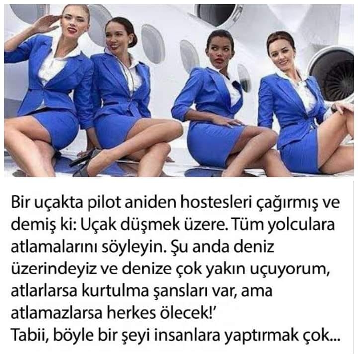 Bir uçakta pilot aniden hostesleri çağırmış ve galerisi resim 1