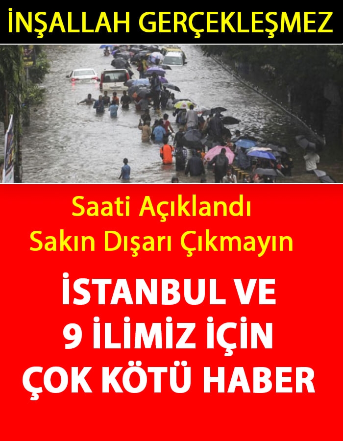 İstanbul ve 9 İlimiz İçin Sarı Alarm Verildi galerisi resim 1
