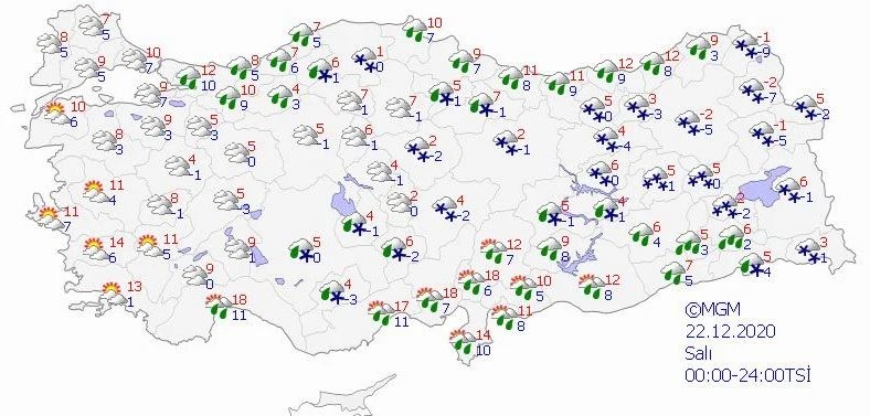 24 Aralık hava durumu! Meteoroloji'den uyarı; Kar ve sağanak yağış  galerisi resim 5