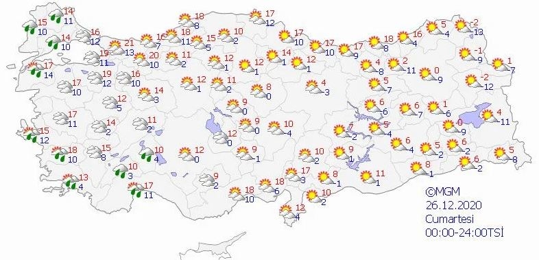 24 Aralık hava durumu! Meteoroloji'den uyarı; Kar ve sağanak yağış  galerisi resim 9