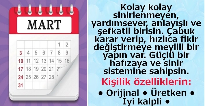 Hangi ayda doğdun? Doğduğunuz aya göre karakter analizi galerisi resim 4