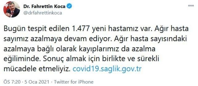 Güncel vaka ve vefat sayısı açıklandı! İşte 5 Ocak corona tablosu galerisi resim 4