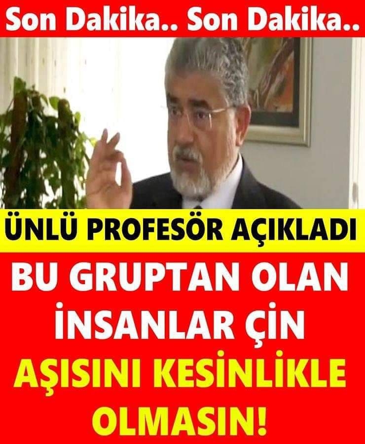 ÜNLÜ PROFESÖR AÇIKLADI: BU GRUPTAN OLAN İNSANLAR ÇİN AŞISINI KESİNLİKLE  galerisi resim 1