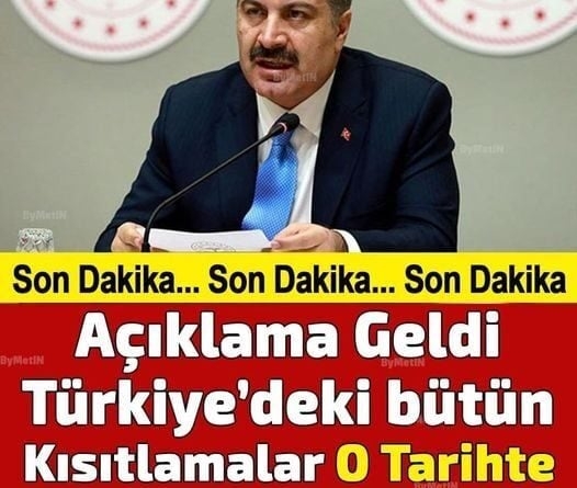 Açıklama geldi. Bütün kısıtlamalar o tarihte kalkıyor. galerisi resim 1