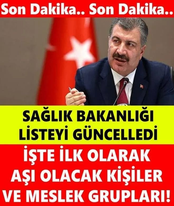 SAĞLIK BAKANLIĞI LİSTEYİ GÜNCELLEDİ galerisi resim 1