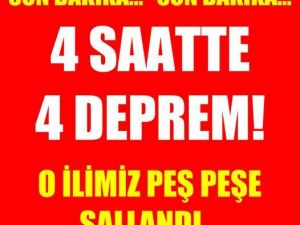 Peş peşe korkutan depremler