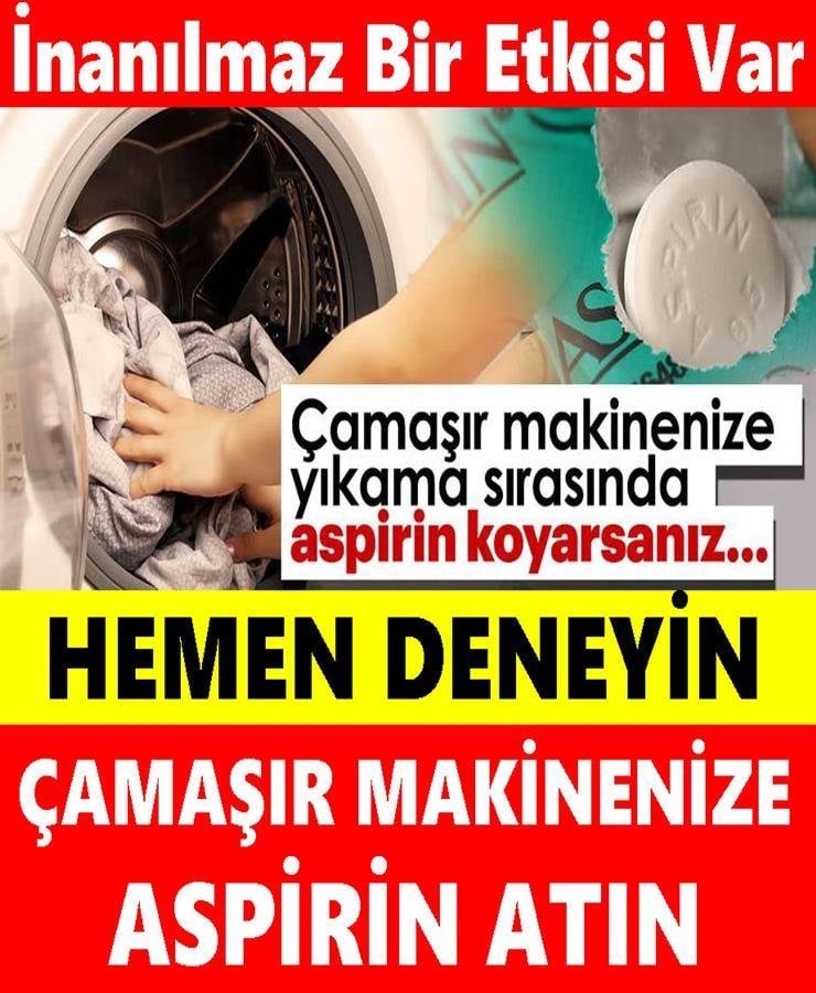 Çamaşır Makinenize Aspirin Atın Mucizeyi Görün galerisi resim 1