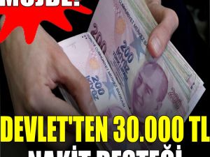 Devletten 30 Bin TL Nakit Desteği!