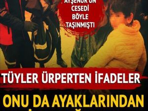 Ayaklarından iple bağlamış