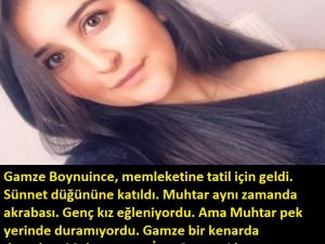 Gamze Boynuince memleketine tatil için geldi