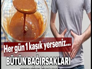 Her Gün 1 Kaşığı Bütün Bağırsakları Temizliyor
