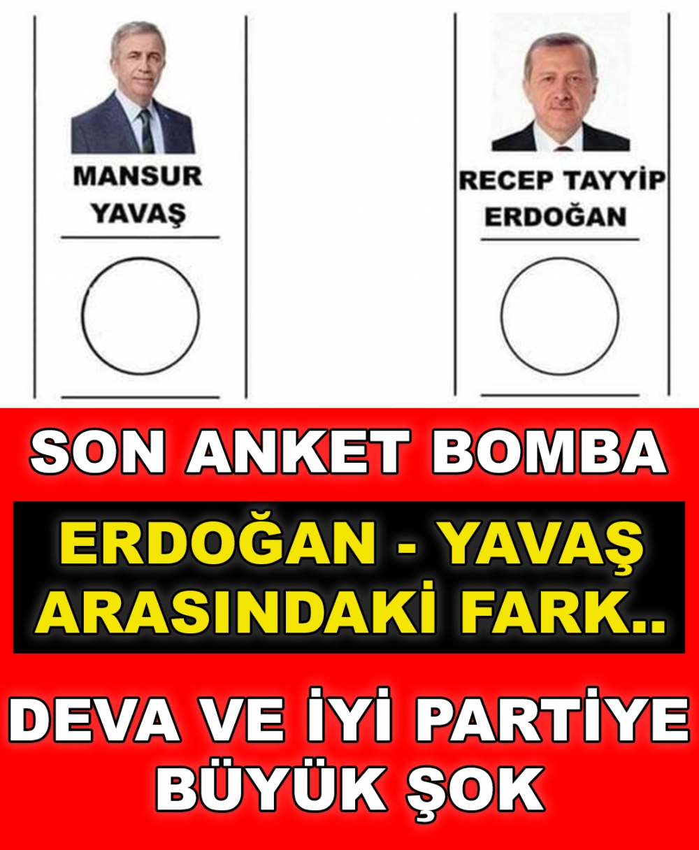 Bu pazar seçim olsa Yavaş-Erdoğan farkı. galerisi resim 1