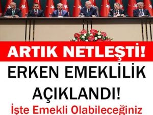 Erken emekli olabileceksiniz.