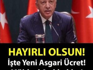 Yeni asgari ücret hayırlı olsun