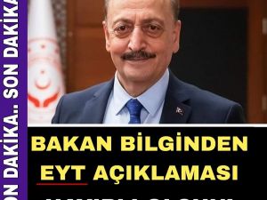 Bakan Vedat Bilgin'den