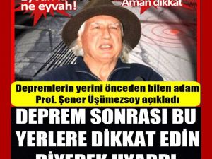 Prof. Şener Üşümezsoy Açıkladı