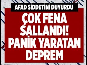 Panik yaratan deprem!