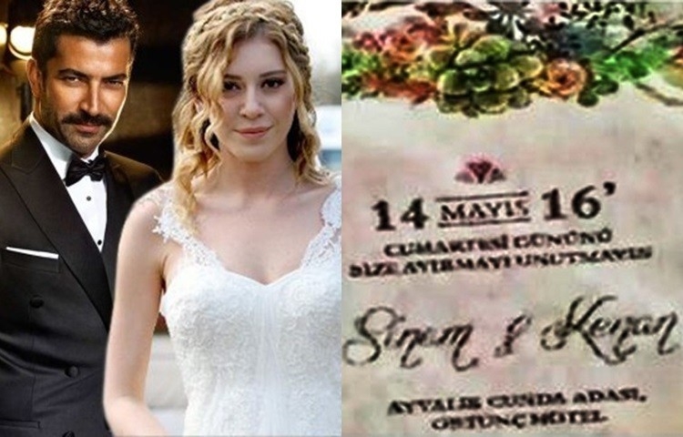 İşte Kenan İmirzalıoğlu ve Sinem Kobal'ın düğün davetiyesi galerisi resim 2