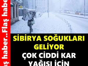 ÇOK CİDDİ KAR YAĞIŞI İÇİN TARİH DE VERİLDİ