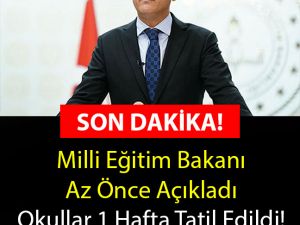 Milli eğitim bakanı açıkladı