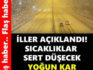 Meteoroloji Karla Karışık Yağmur Uyarısında Bulundu!