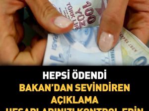 Hepsi ödendi hesaplarınızı kontrol edin