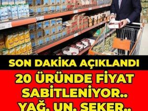 fiyat sabitlediğini duyurdu