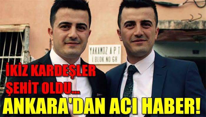 İkiz kardeşler şehit oldu