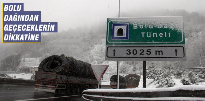 Kar yağışı Bolu’da etkili oluyor