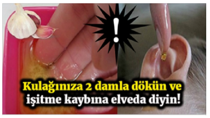 HARİKA DOĞAL BİR FORMÜL, KULAĞINIZA BİR DAMLA DÖKÜN FARKI GÖRÜN