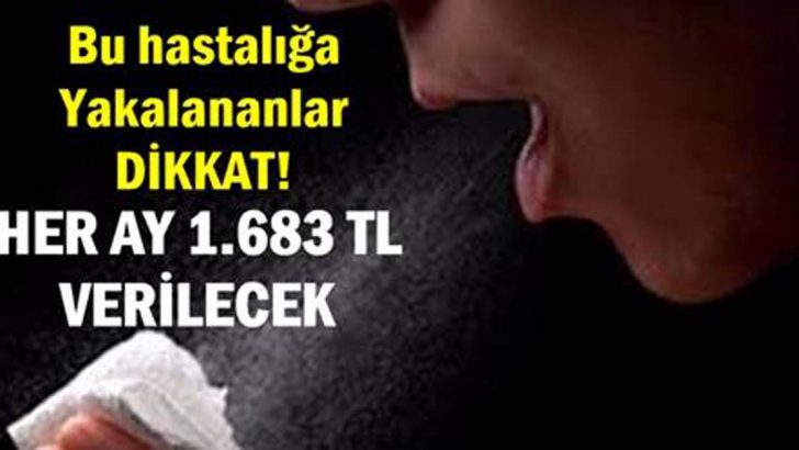 Bu hastalara 1683 TL Yardım