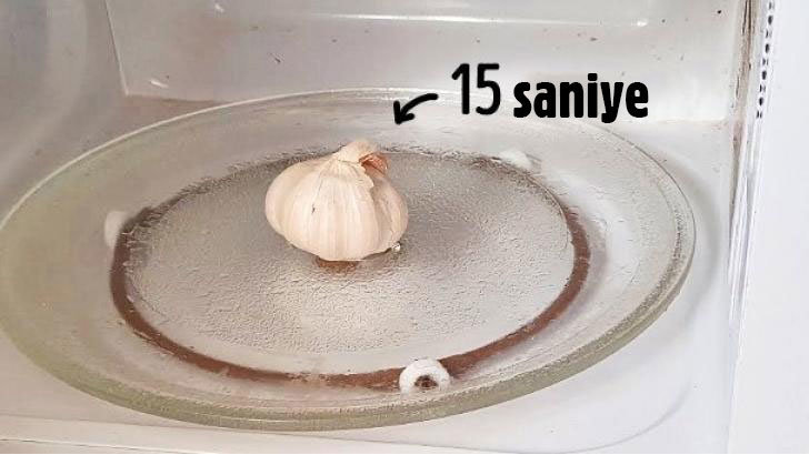 Sarımsağı alın mikrodalga fırına atın bakın neler olacak?
