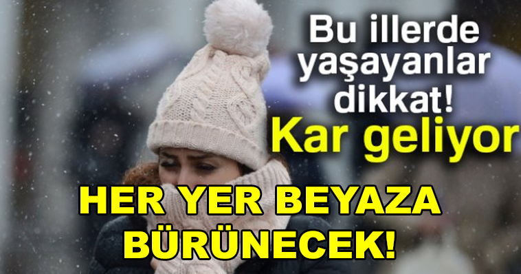 BU Sefer Fena Geliyor Bu İllerde Yaşayanlar Dikkat! Lapa Lapa Kar Geliyor..