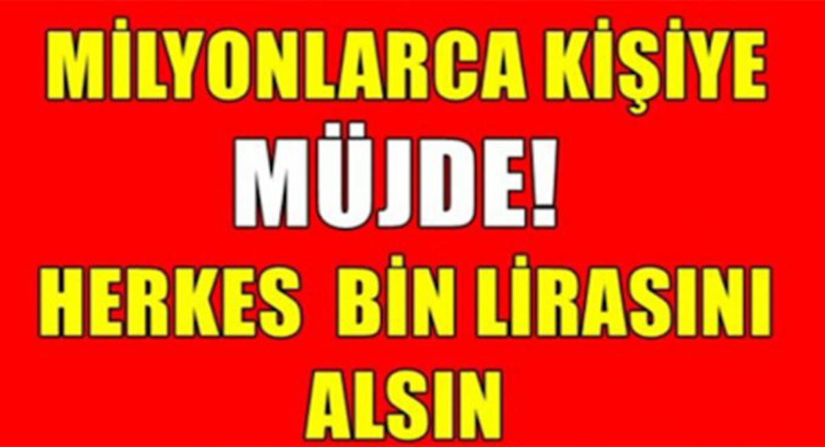 MİLYONLARCA KİŞİYE BÜYÜK MÜJDE SAKIN ALMAYI UNUTMAYIN